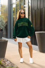 BAYLOR BEARS MAKE A MOVE MOCK NECK CHENILLE PULLOVER