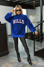 BUFFALO BILLS MAKE A MOVE MOCK NECK CHENILLE PULLOVER
