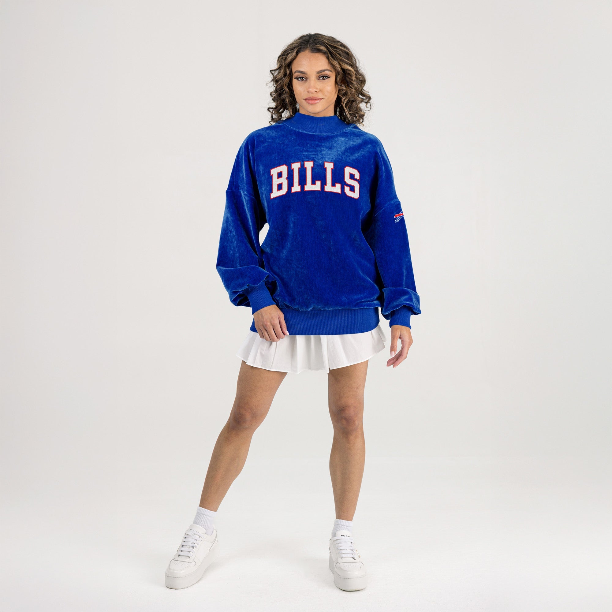 BUFFALO BILLS MAKE A MOVE MOCK NECK CHENILLE PULLOVER