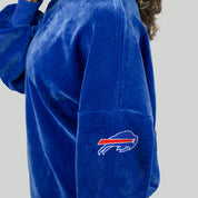 BUFFALO BILLS MAKE A MOVE MOCK NECK CHENILLE PULLOVER