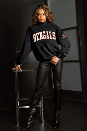 CINCINNATI BENGALS MAKE A MOVE MOCK NECK CHENILLE PULLOVER
