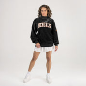 CINCINNATI BENGALS MAKE A MOVE MOCK NECK CHENILLE PULLOVER