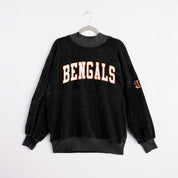 CINCINNATI BENGALS MAKE A MOVE MOCK NECK CHENILLE PULLOVER