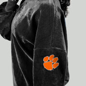 CLEMSON TIGERS MAKE A MOVE MOCK NECK CHENILLE PULLOVER