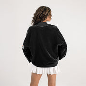 CLEVELAND BROWNS MAKE A MOVE MOCK NECK CHENILLE PULLOVER