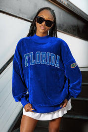 FLORIDA GATORS MAKE A MOVE MOCK NECK CHENILLE PULLOVER