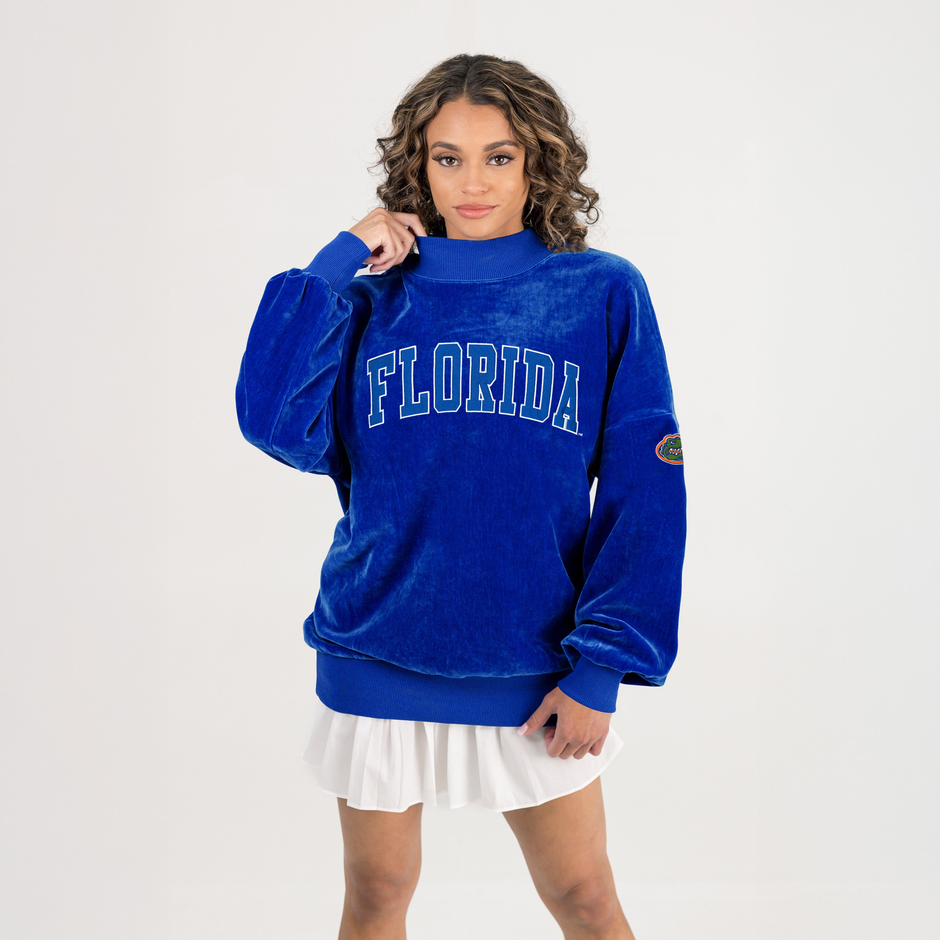 FLORIDA GATORS MAKE A MOVE MOCK NECK CHENILLE PULLOVER