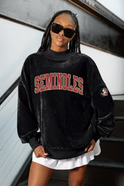 FLORIDA STATE SEMINOLES MAKE A MOVE MOCK NECK CHENILLE PULLOVER