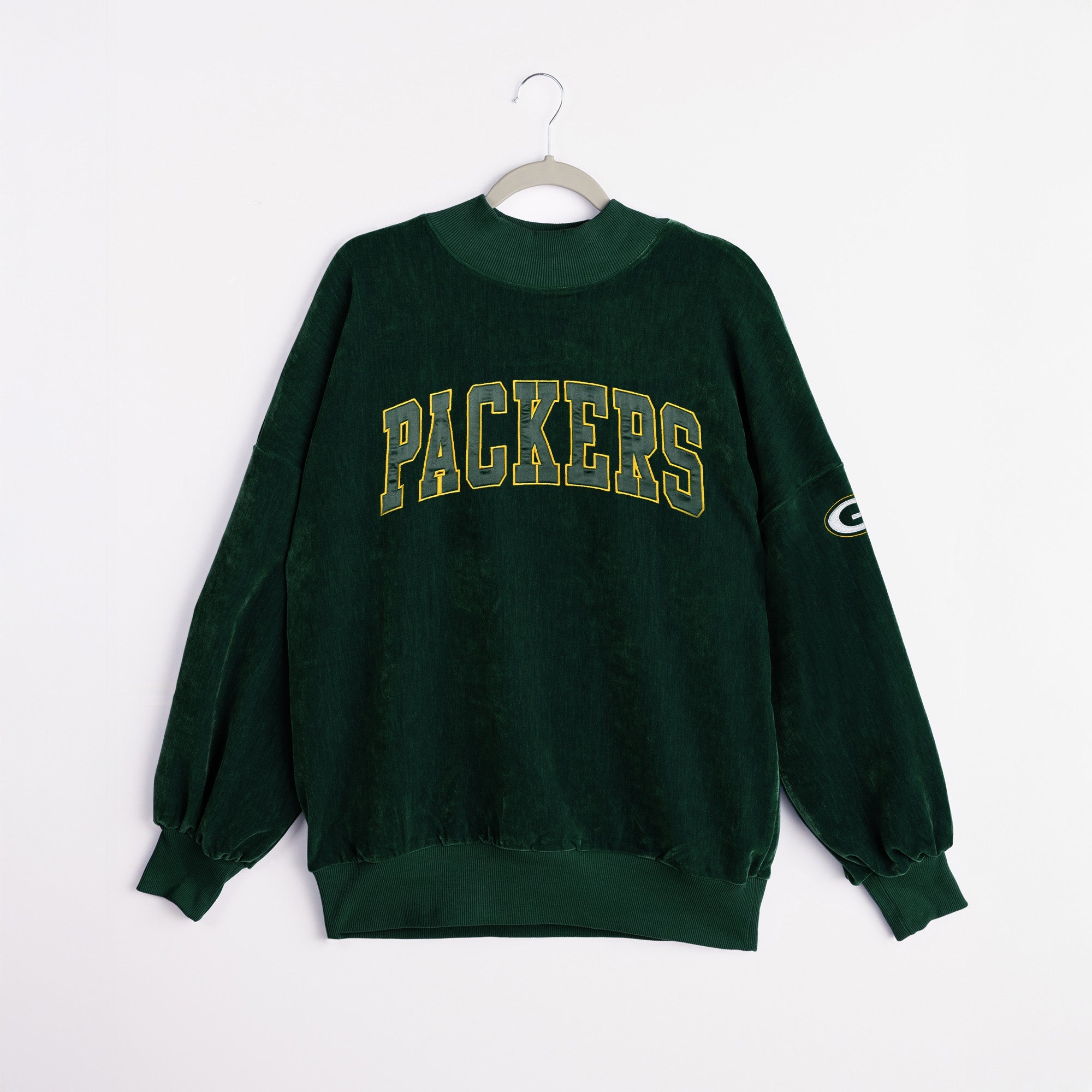 GREEN BAY PACKERS MAKE A MOVE MOCK NECK CHENILLE PULLOVER