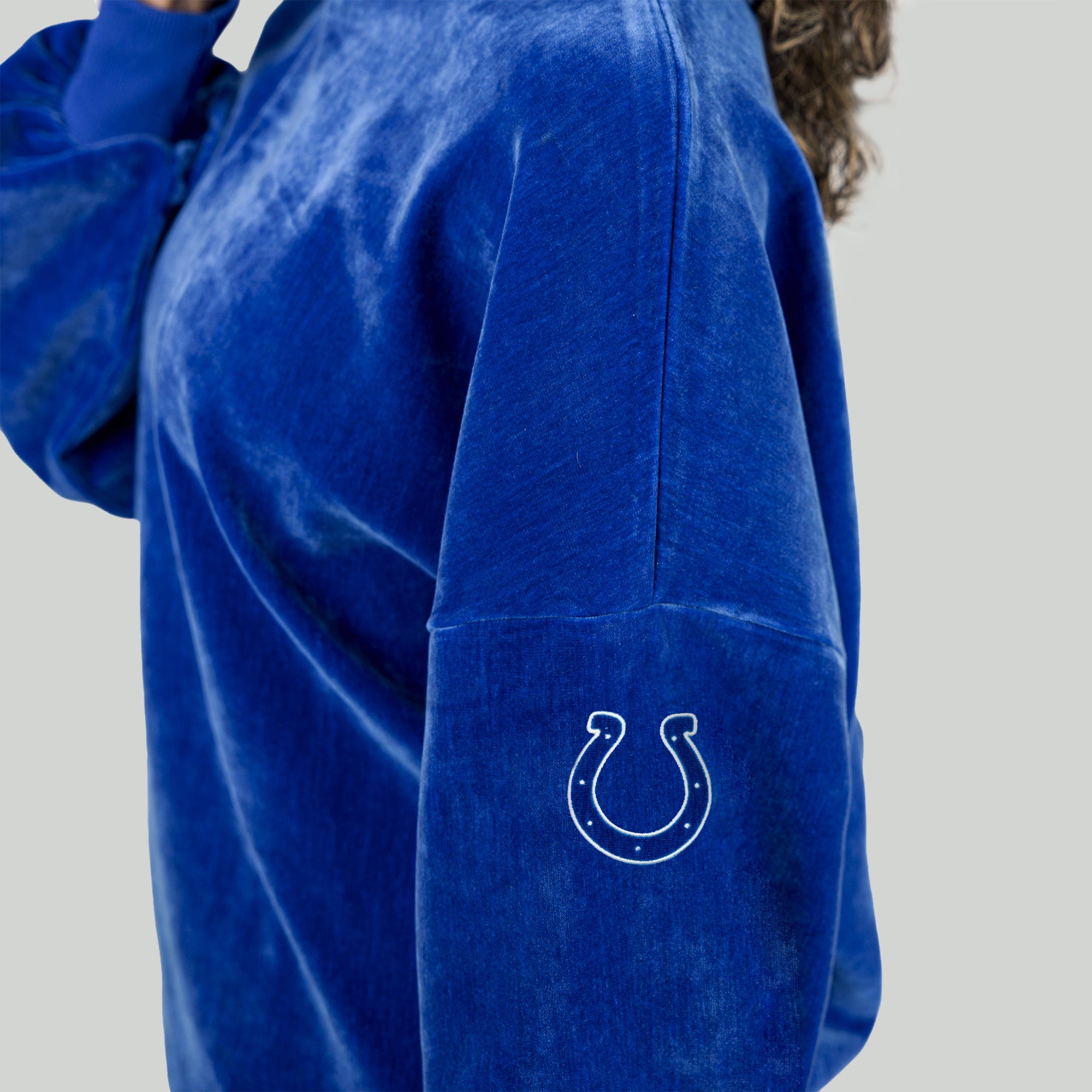 INDIANAPOLIS COLTS MAKE A MOVE MOCK NECK CHENILLE PULLOVER