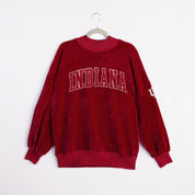 INDIANA HOOSIERS MAKE A MOVE MOCK NECK CHENILLE PULLOVER