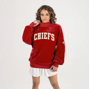 KANSAS CITY CHIEFS MAKE A MOVE MOCK NECK CHENILLE PULLOVER
