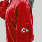 KANSAS CITY CHIEFS MAKE A MOVE MOCK NECK CHENILLE PULLOVER