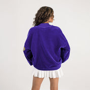 LSU TIGERS MAKE A MOVE MOCK NECK CHENILLE PULLOVER
