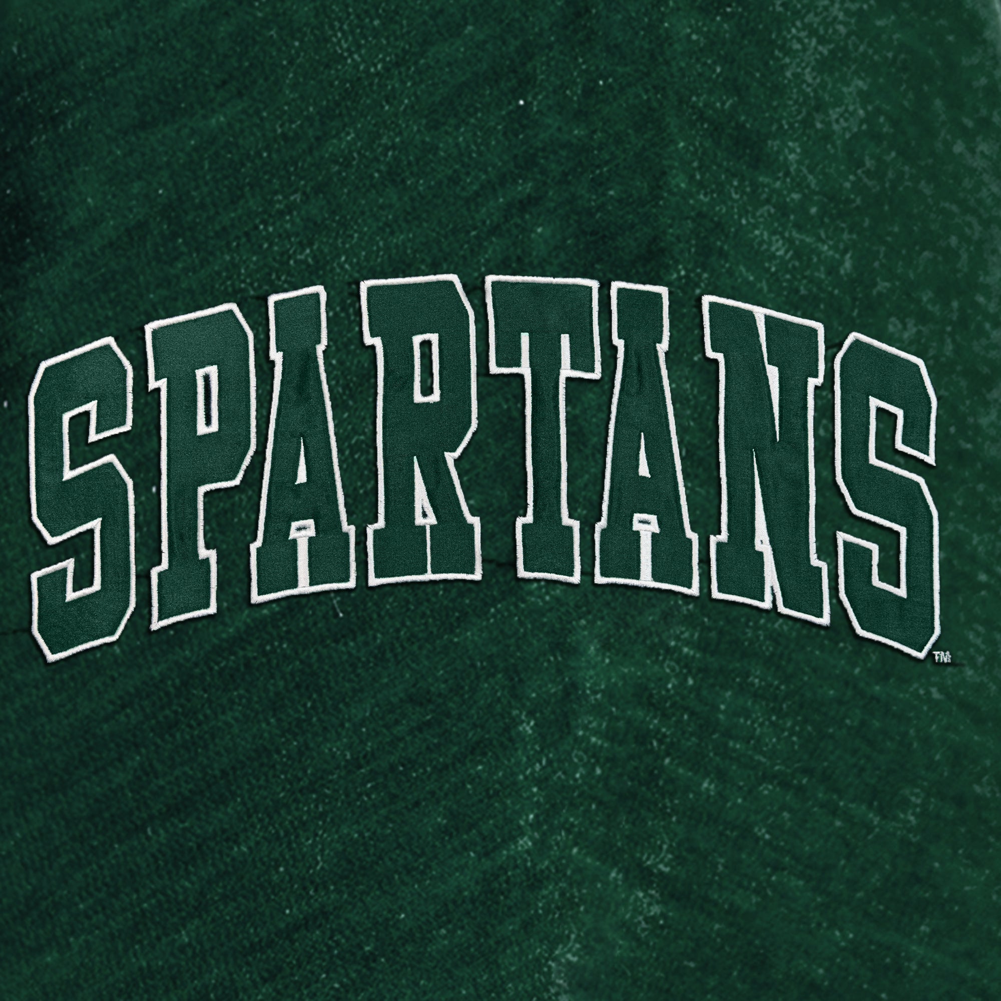 MICHIGAN STATE SPARTANS MAKE A MOVE MOCK NECK CHENILLE PULLOVER