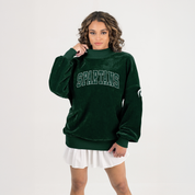 MICHIGAN STATE SPARTANS MAKE A MOVE MOCK NECK CHENILLE PULLOVER