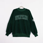 MICHIGAN STATE SPARTANS MAKE A MOVE MOCK NECK CHENILLE PULLOVER
