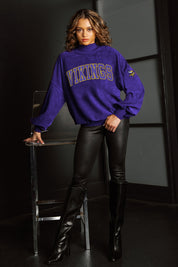 MINNESOTA VIKINGS MAKE A MOVE MOCK NECK CHENILLE PULLOVER
