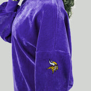 MINNESOTA VIKINGS MAKE A MOVE MOCK NECK CHENILLE PULLOVER
