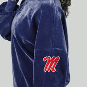 OLE MISS REBELS MAKE A MOVE MOCK NECK CHENILLE PULLOVER