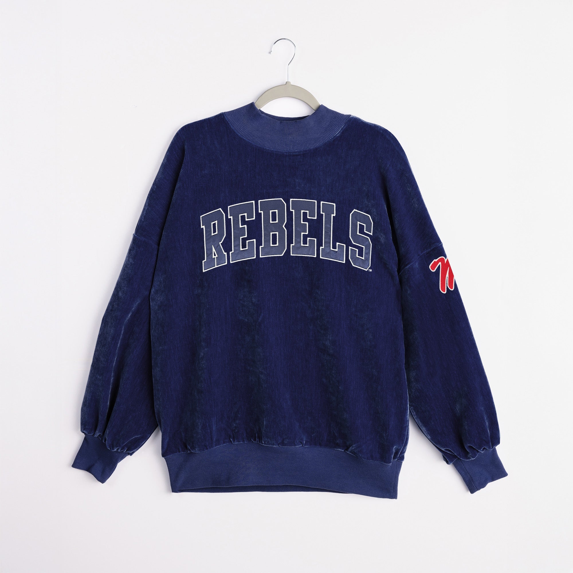 OLE MISS REBELS MAKE A MOVE MOCK NECK CHENILLE PULLOVER