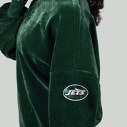 NEW YORK JETS MAKE A MOVE MOCK NECK CHENILLE PULLOVER