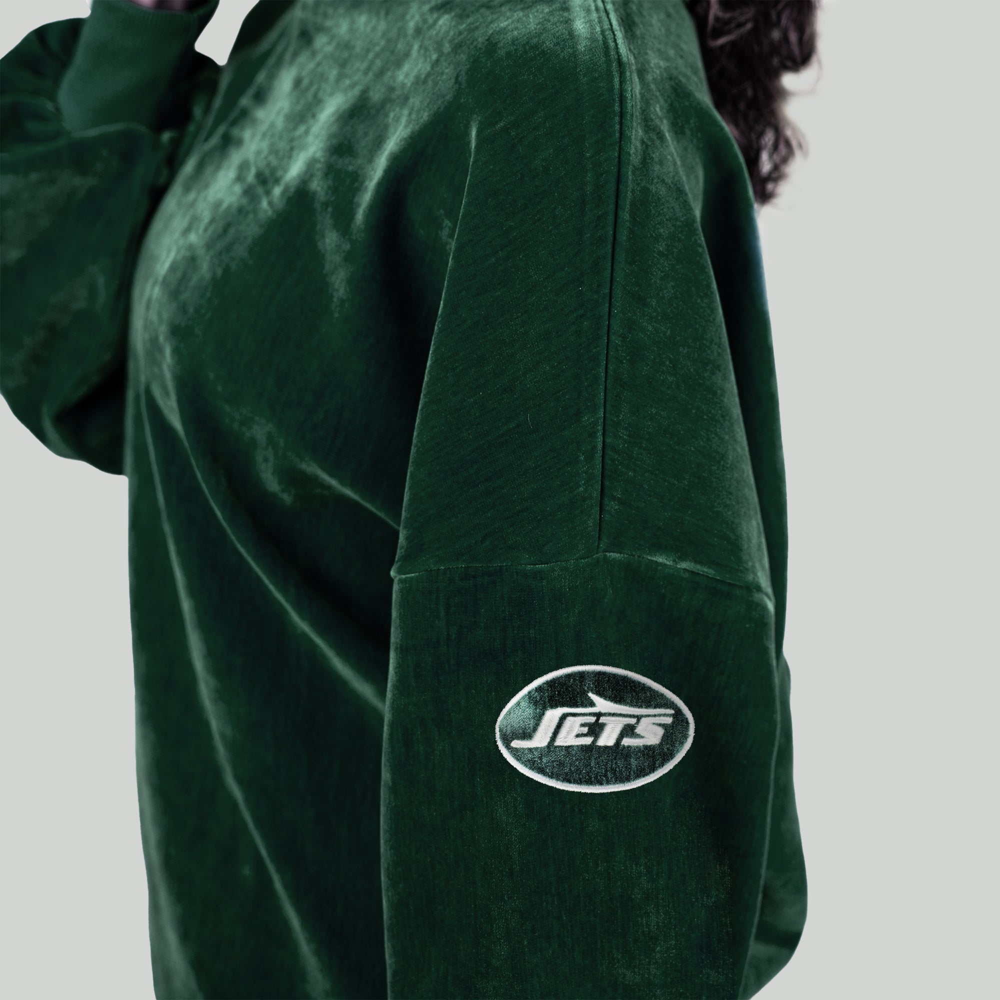 NEW YORK JETS MAKE A MOVE MOCK NECK CHENILLE PULLOVER