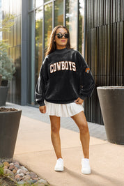 OKLAHOMA STATE COWBOYS MAKE A MOVE MOCK NECK CHENILLE PULLOVER