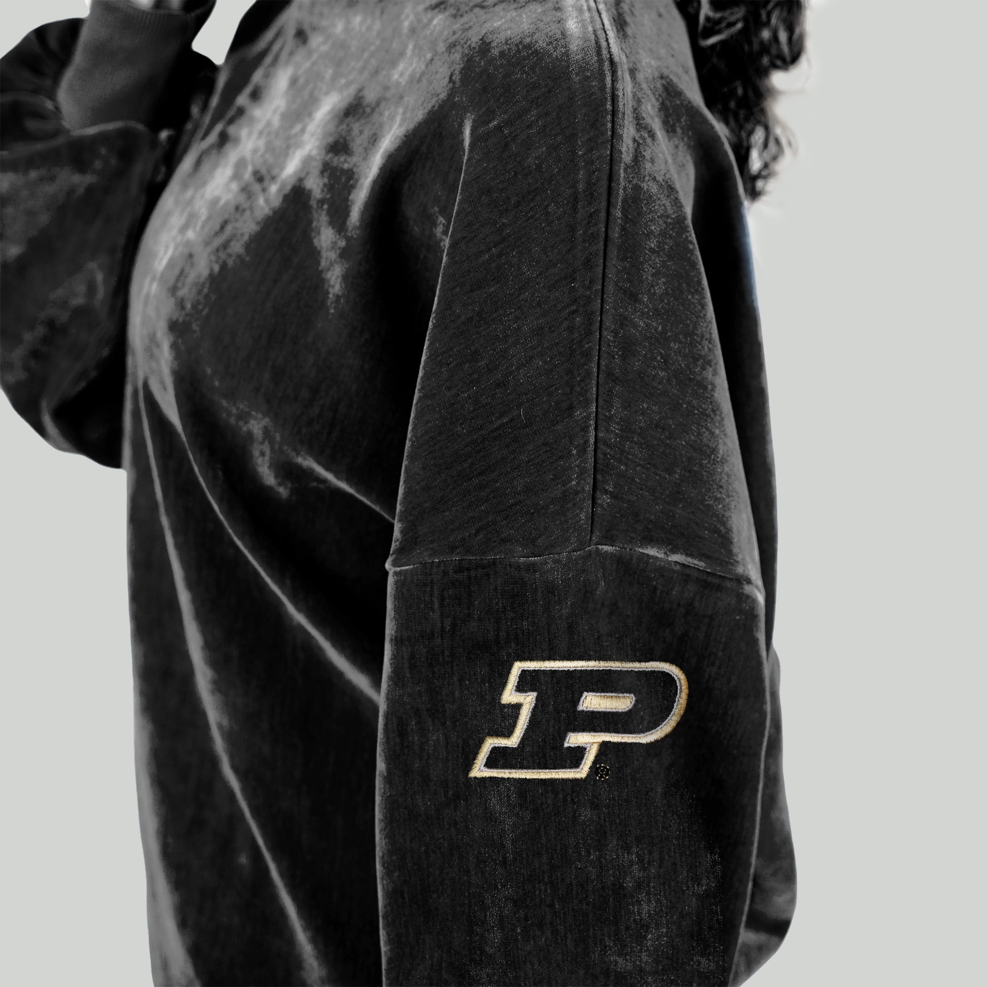 PURDUE BOILERMAKERS MAKE A MOVE MOCK NECK CHENILLE PULLOVER