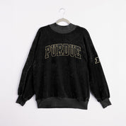 PURDUE BOILERMAKERS MAKE A MOVE MOCK NECK CHENILLE PULLOVER