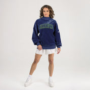 SEATTLE SEAHAWKS MAKE A MOVE MOCK NECK CHENILLE PULLOVER