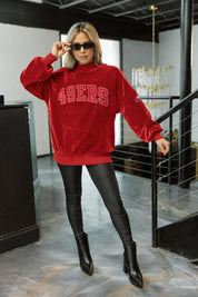 SAN FRANCISCO 49ERS MAKE A MOVE MOCK NECK CHENILLE PULLOVER