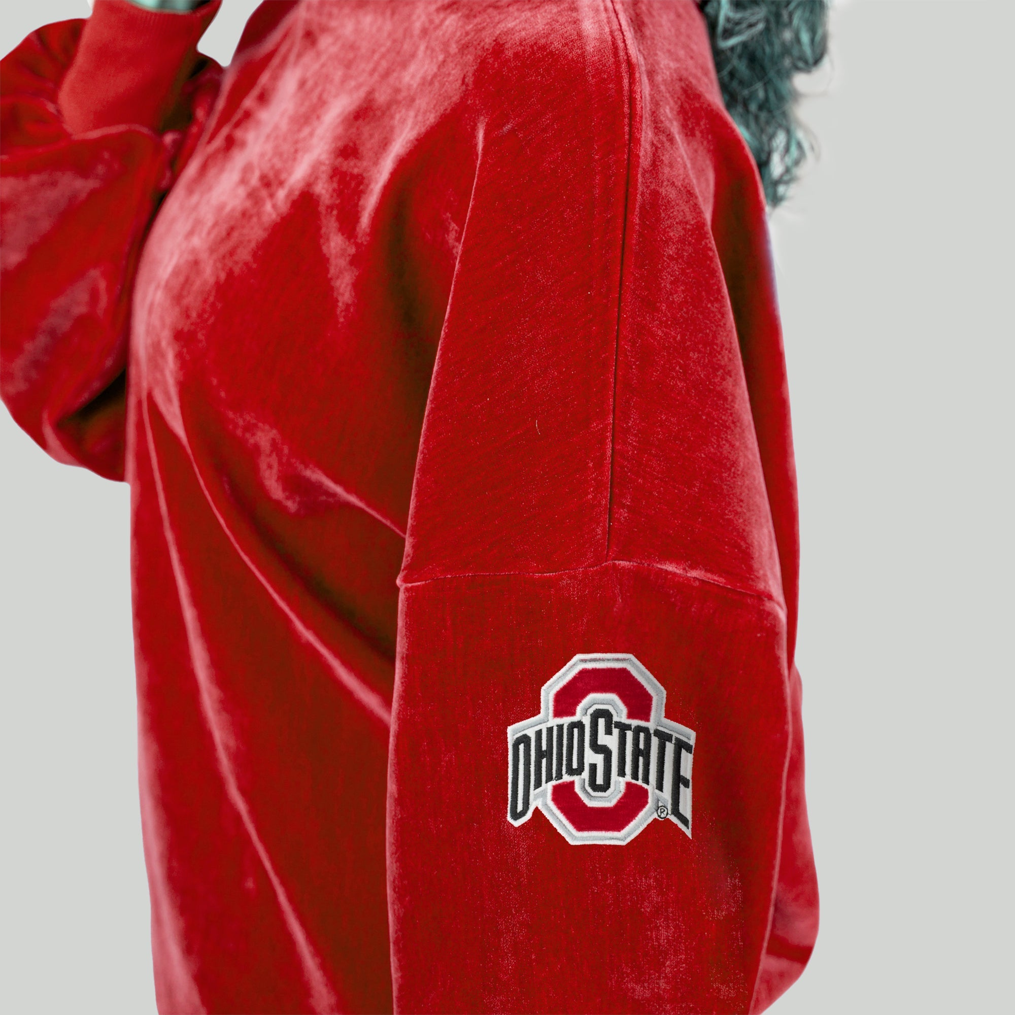OHIO STATE BUCKEYES MAKE A MOVE MOCK NECK CHENILLE PULLOVER
