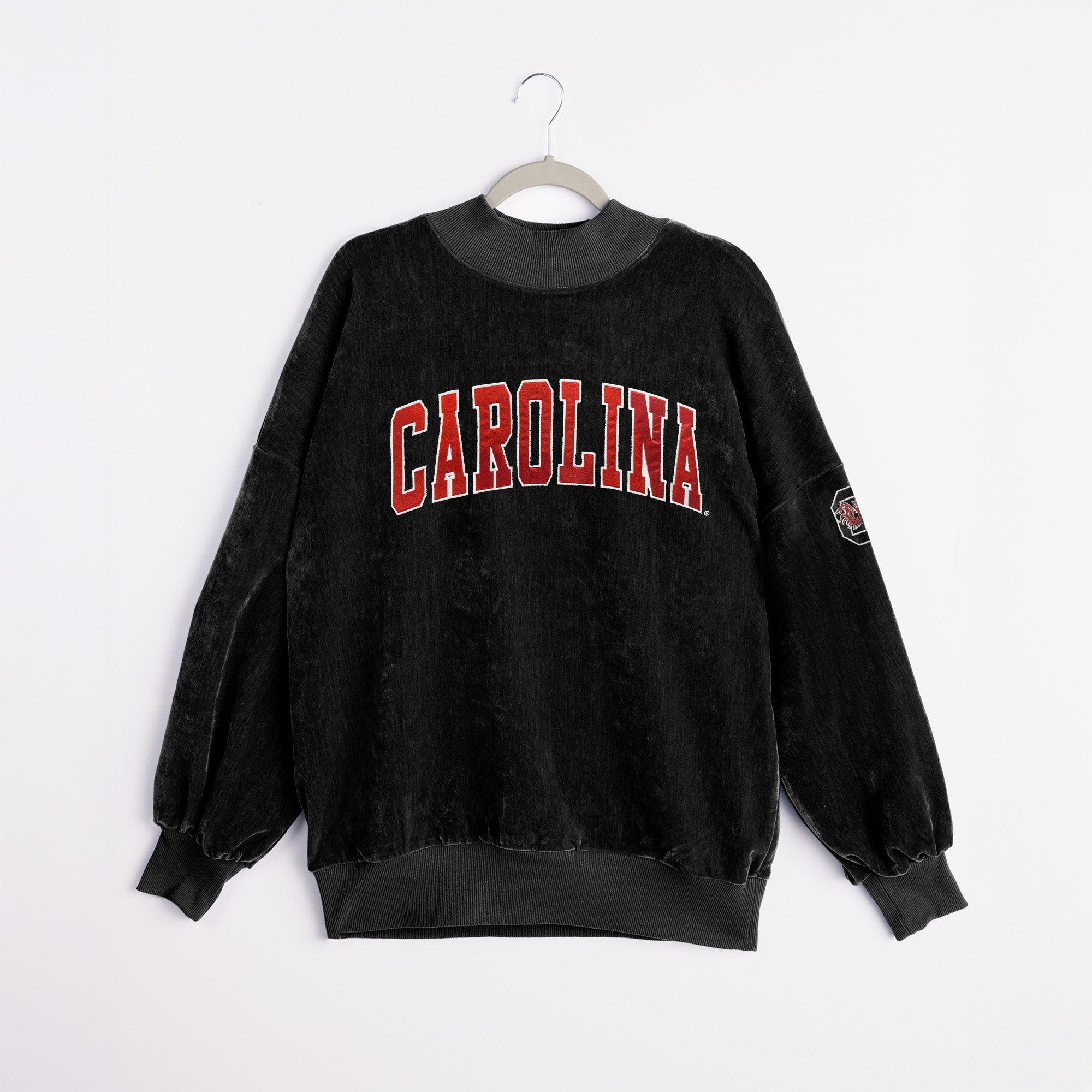 SOUTH CAROLINA GAMECOCKS MAKE A MOVE MOCK NECK CHENILLE PULLOVER