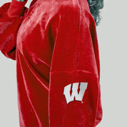 WISCONSIN BADGERS MAKE A MOVE MOCK NECK CHENILLE PULLOVER