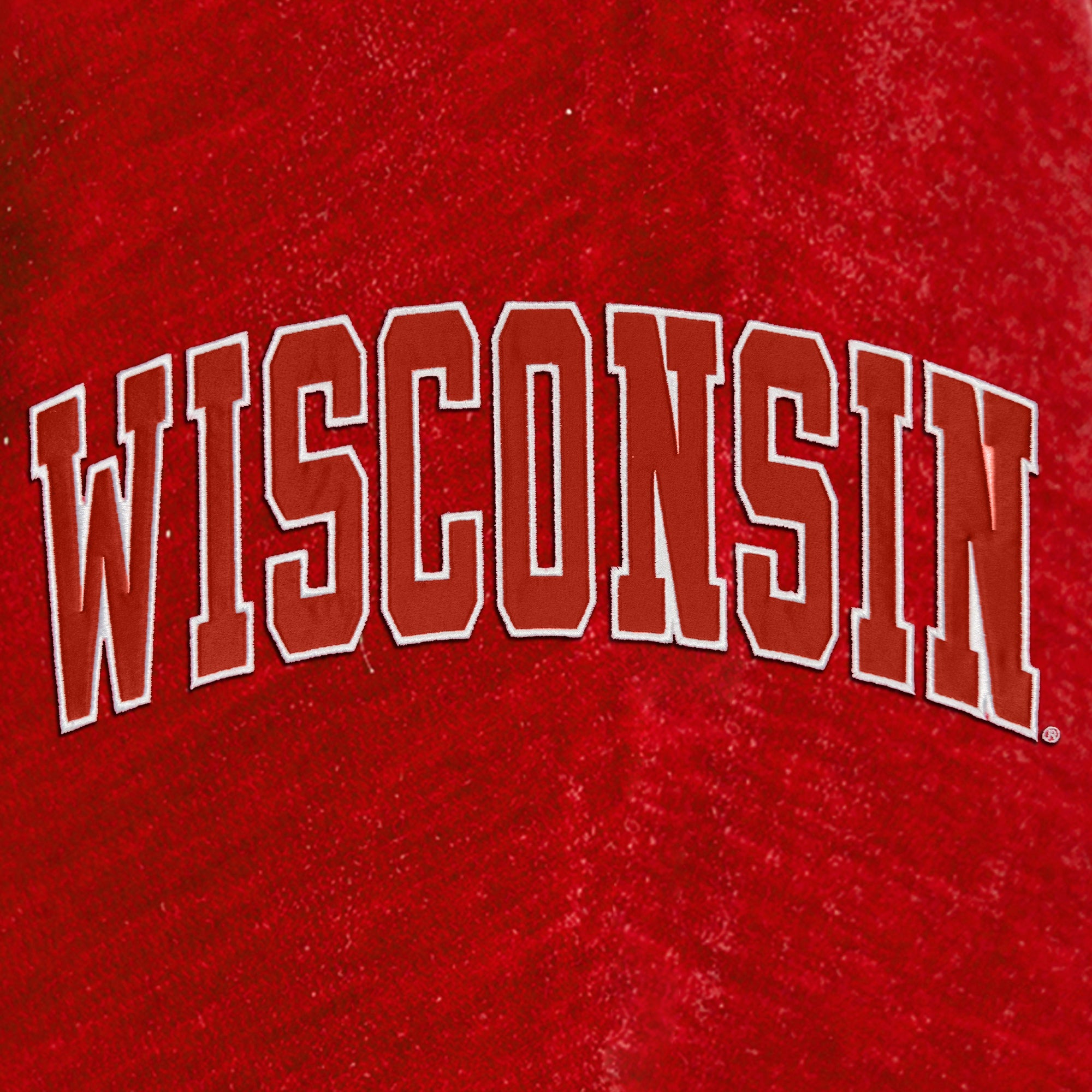 WISCONSIN BADGERS MAKE A MOVE MOCK NECK CHENILLE PULLOVER