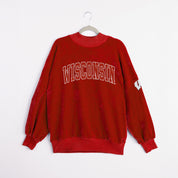 WISCONSIN BADGERS MAKE A MOVE MOCK NECK CHENILLE PULLOVER
