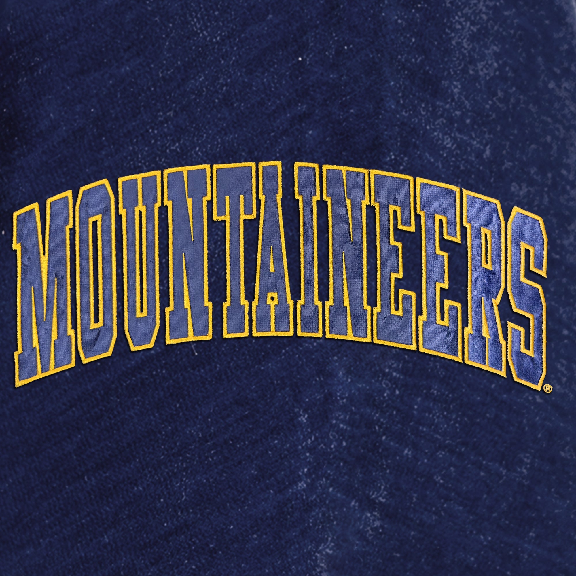 WEST VIRGINIA MOUNTAINEERS MAKE A MOVE MOCK NECK CHENILLE PULLOVER