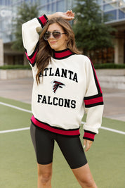 ATLANTA FALCONS VIVID MOTION COLORBLOCK TURTLENECK PULLOVER