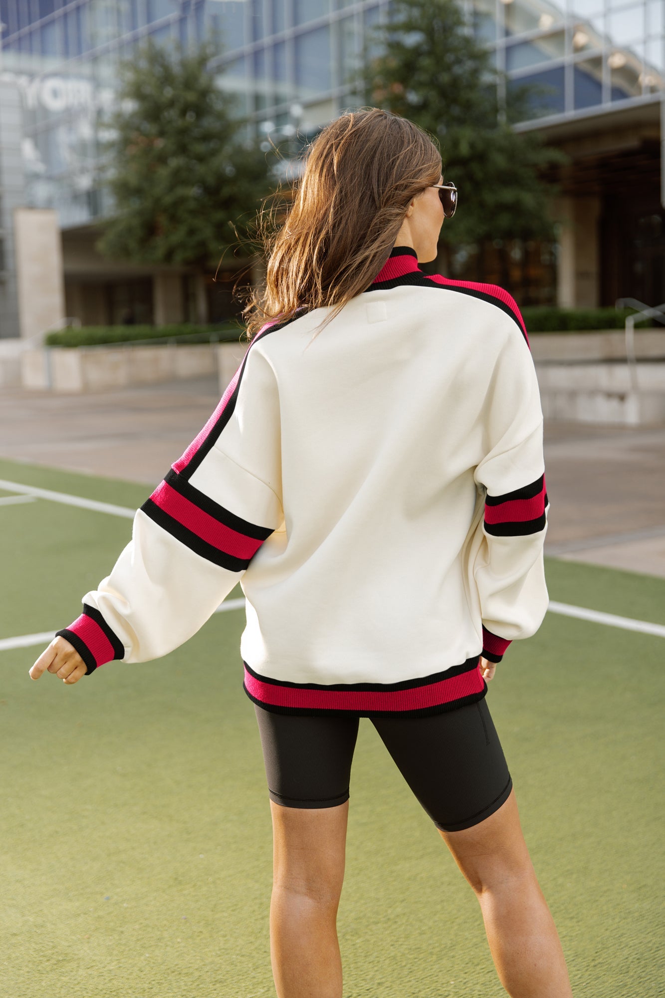 ATLANTA FALCONS VIVID MOTION COLORBLOCK TURTLENECK PULLOVER