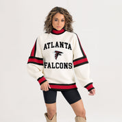 ATLANTA FALCONS VIVID MOTION COLORBLOCK TURTLENECK PULLOVER