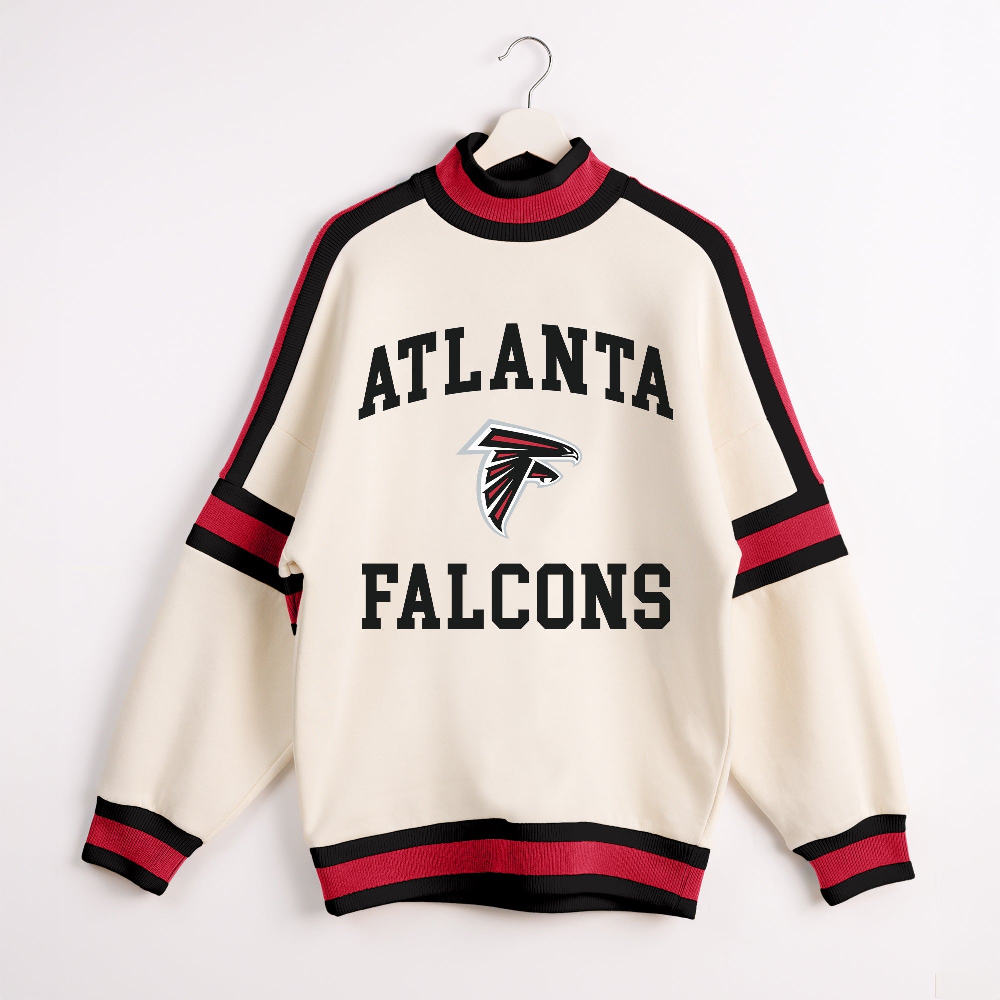 ATLANTA FALCONS VIVID MOTION COLORBLOCK TURTLENECK PULLOVER
