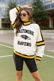 BALTIMORE RAVENS VIVID MOTION COLORBLOCK TURTLENECK PULLOVER