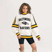 BALTIMORE RAVENS VIVID MOTION COLORBLOCK TURTLENECK PULLOVER