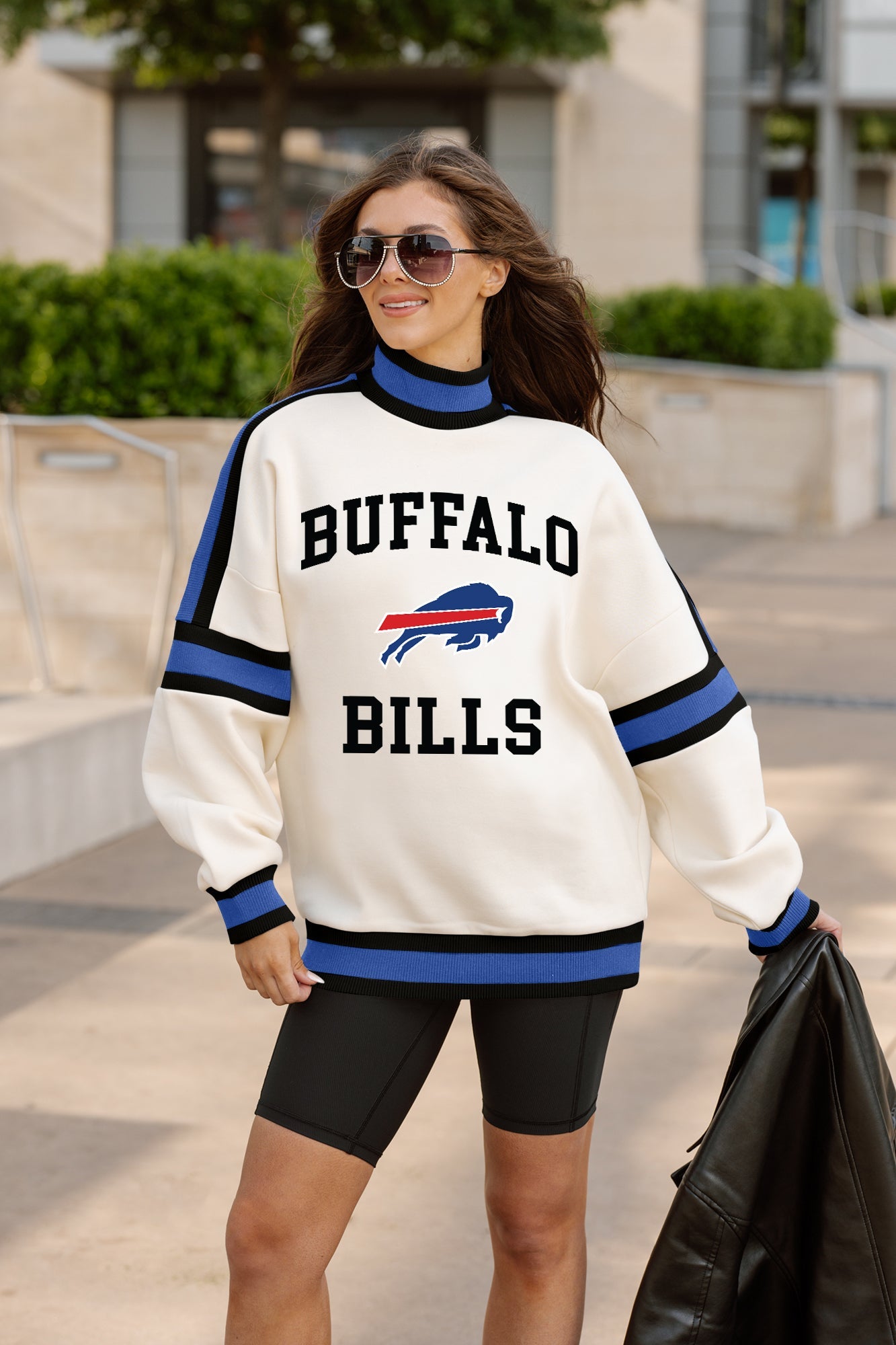BUFFALO BILLS VIVID MOTION COLORBLOCK TURTLENECK PULLOVER