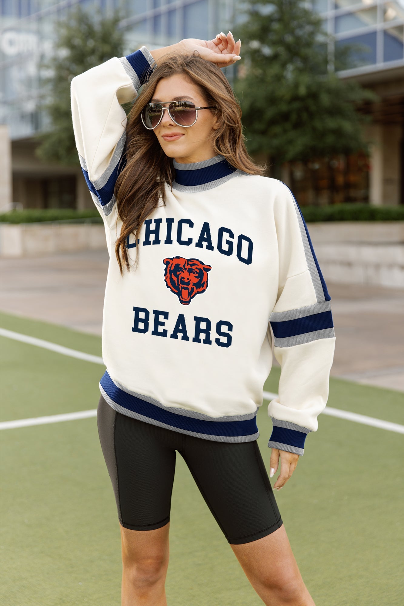 CHICAGO Bears セーター CHICAGO BEARS VIVID MOTION COLORBLOCK TURTLENECK PULLOVER