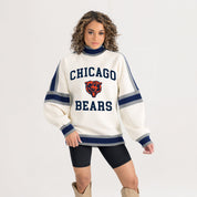 CHICAGO BEARS VIVID MOTION COLORBLOCK TURTLENECK PULLOVER