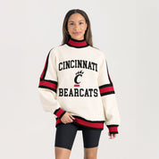 CINCINNATI BEARCATS VIVID MOTION COLORBLOCK TURTLENECK PULLOVER