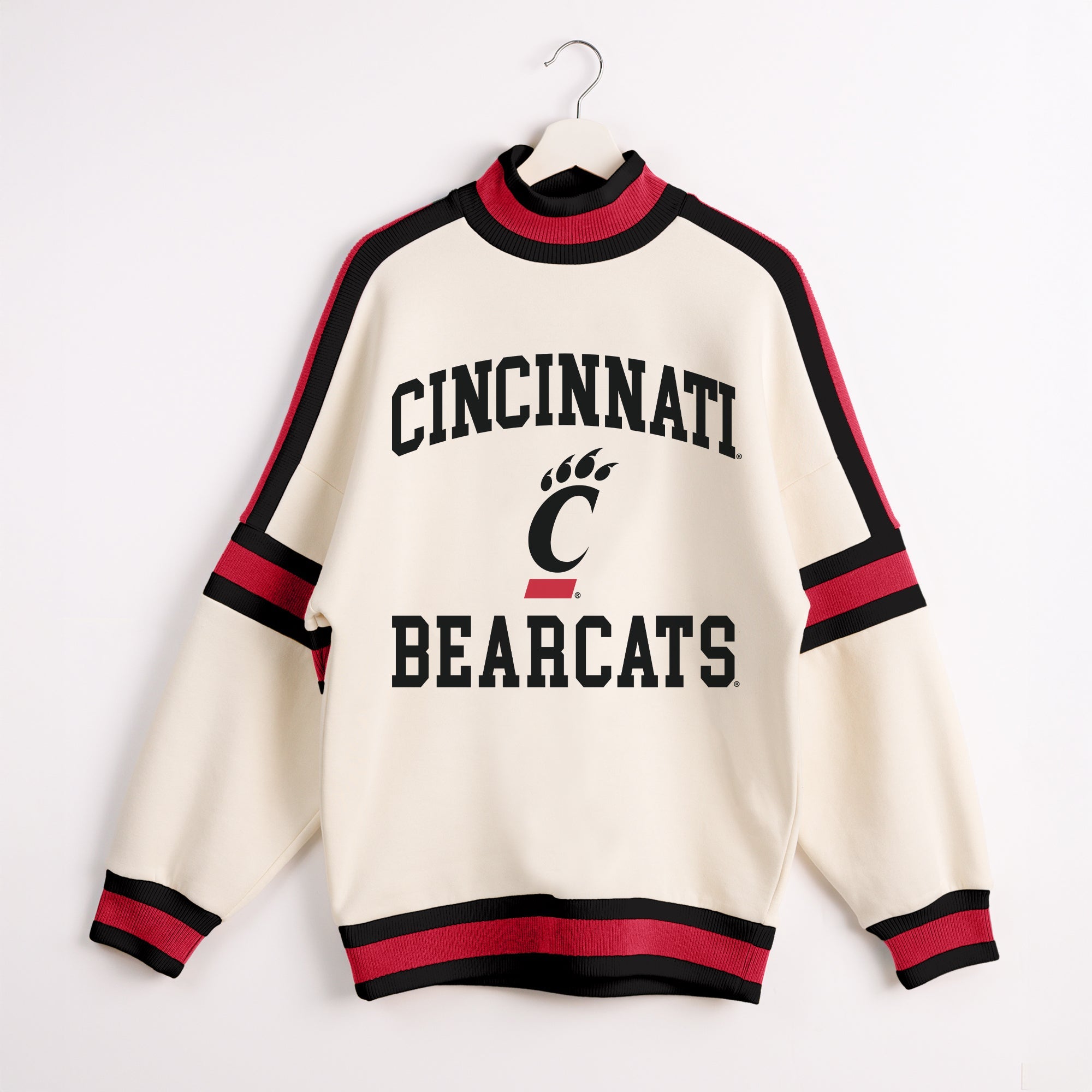 CINCINNATI BEARCATS VIVID MOTION COLORBLOCK TURTLENECK PULLOVER