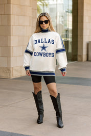 DALLAS COWBOYS VIVID MOTION COLORBLOCK TURTLENECK PULLOVER